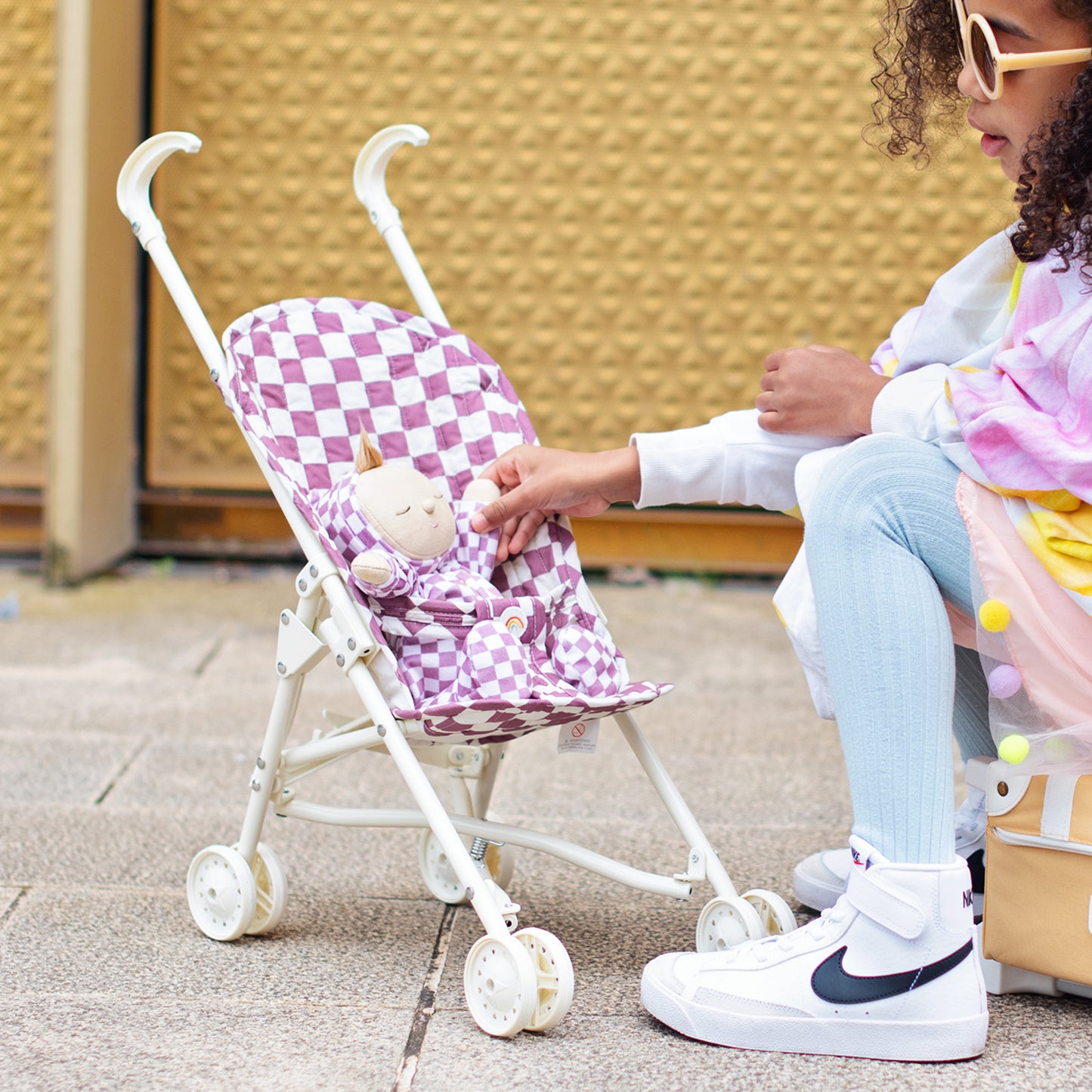 Olli Ella Sollie Stroller Plum Check