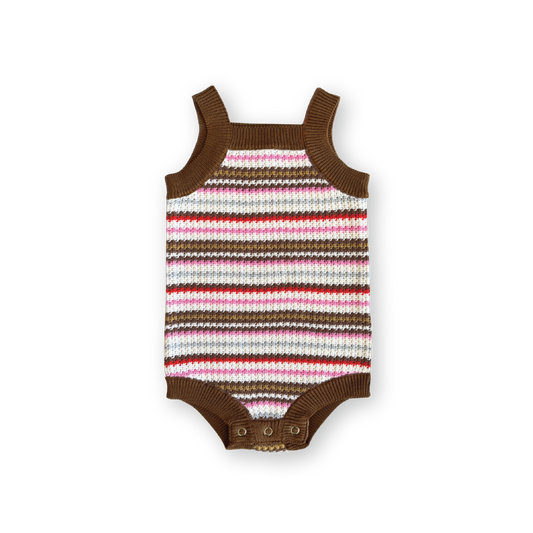 Grown Organic Sunshine Stripe Knit Romper