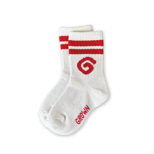 Grown Swirl Cotton Socks Milk