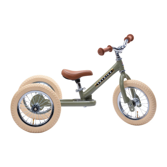 Trybike 2 in 1 Balance Bike Green Steel