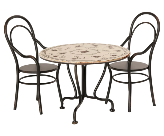 Maileg Dining Table Set With Two Chairs