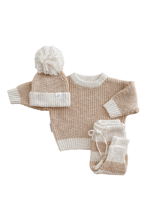 Ziggy Lou Jumper Two Tone Wheat