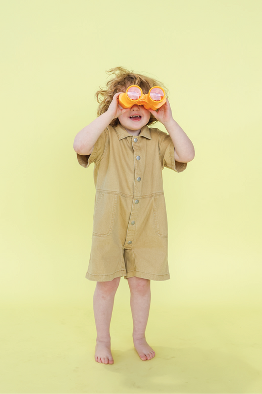 Grown Organic Summer Short Boilersuit Mustard