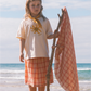 Grown Tomato Cotton Check Skirt