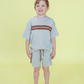 Grown Organic Twin Striped Ribbed Knit Tee