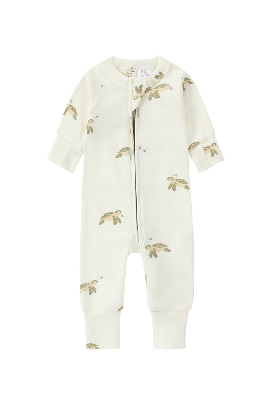 Susukoshi Zip Growsuit Long Sleeve Turtle
