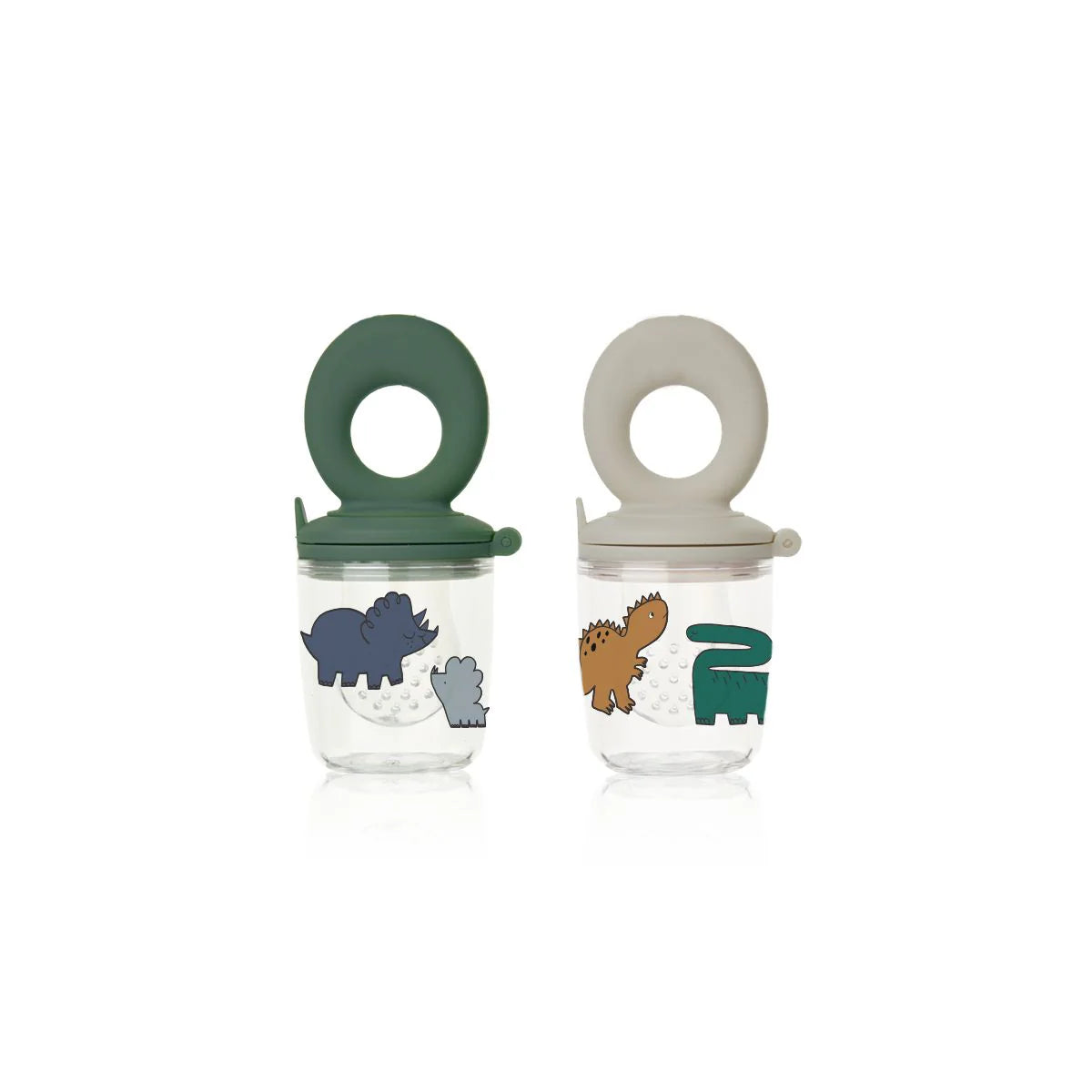 Liewood Miranda Printed Food Feeder 2-Pack Dinosaurs/Mist