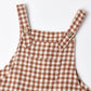Rylee + Cru Baby Overalls Brick Check