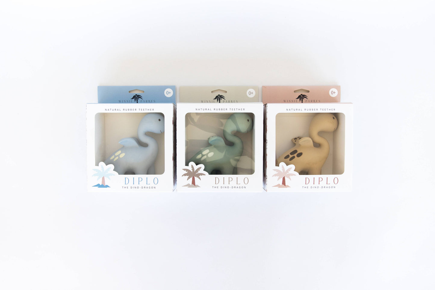 Winnie Parkes Diplo the Dino-Dragon Natural Rubber Teether