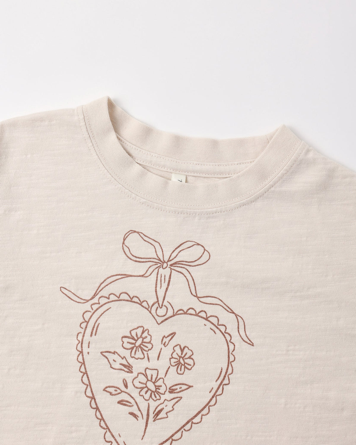 Rylee + Cru Boxy Tee Heart Locket Petal