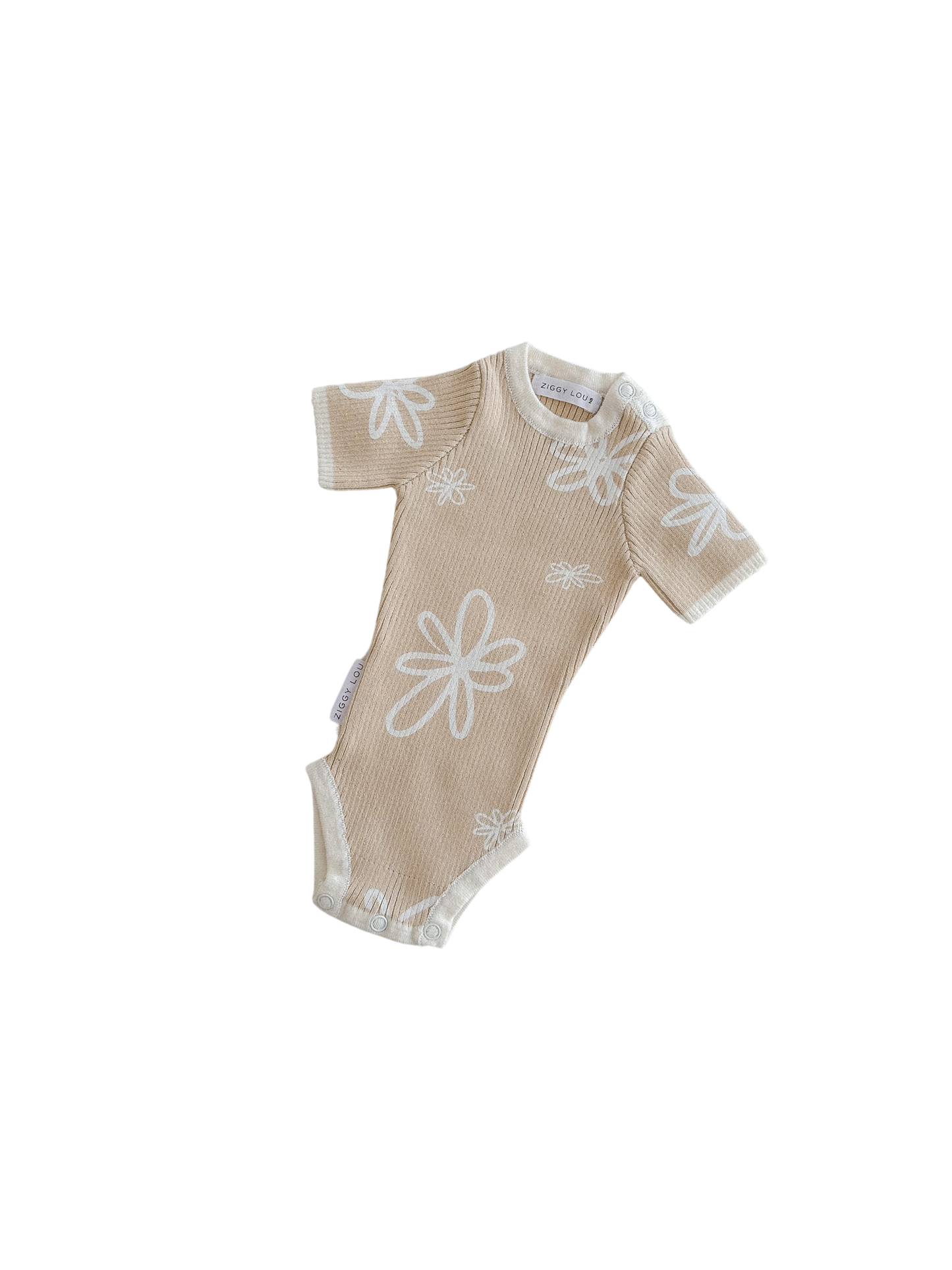 Ziggy Lou Summer Ribbed Bodysuit Gia Latte