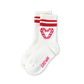 Grown Candy Cane Heart Socks Milk
