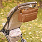 OiOi Vegan Leather Multitasker Stroller Organiser Chestnut Brown