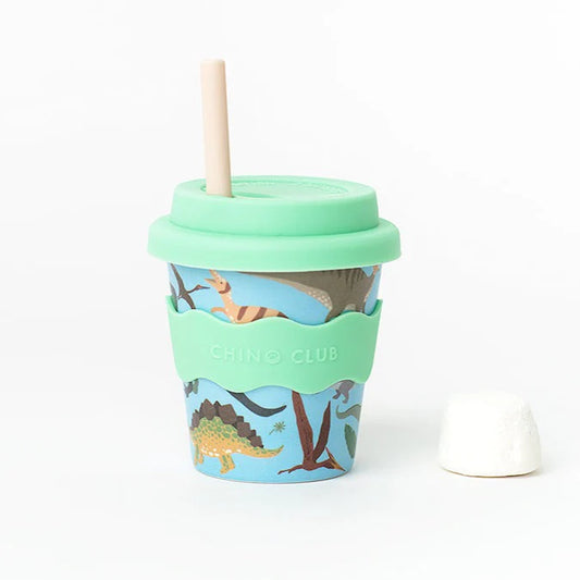 Chino Club Babychino Cup 4oz Blue Dino