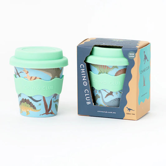 Chino Club Babychino Cup 4oz Blue Dino