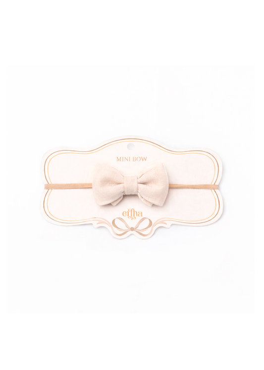 Mrs Ertha Little Bow Headband Vanilla