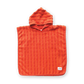 Grown Terry Towelling Poncho Blocks Rosso