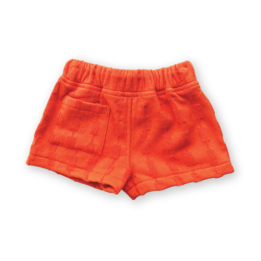 Grown Terry Shorts Blocks Rosso