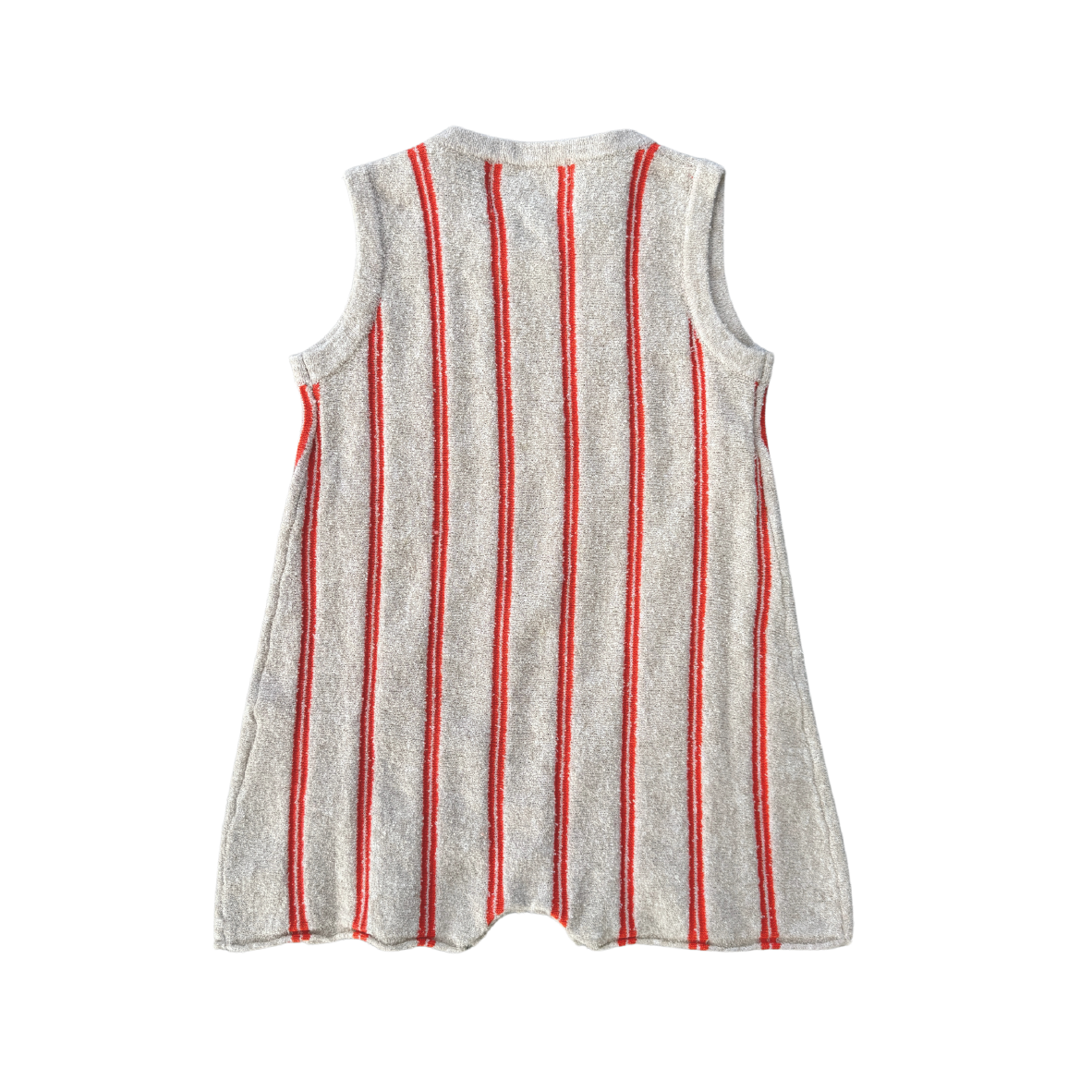 Knitted Terry Striped Romper Dune / Rosso