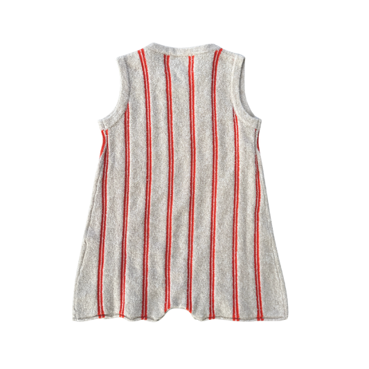 Knitted Terry Striped Romper Dune / Rosso