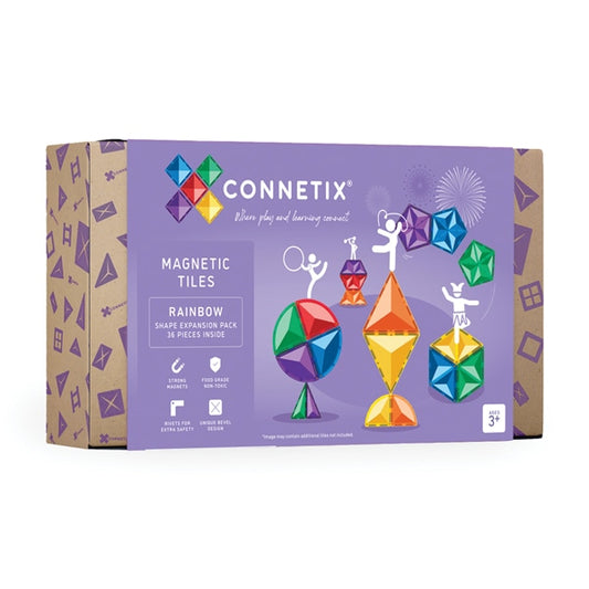 Connetix 36 Piece Rainbow Shape Expansion Pack