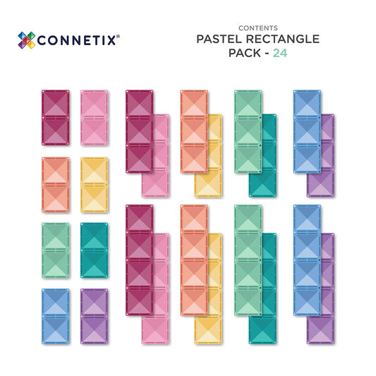 Connetix 24 Piece Pastel Rectangle Pack