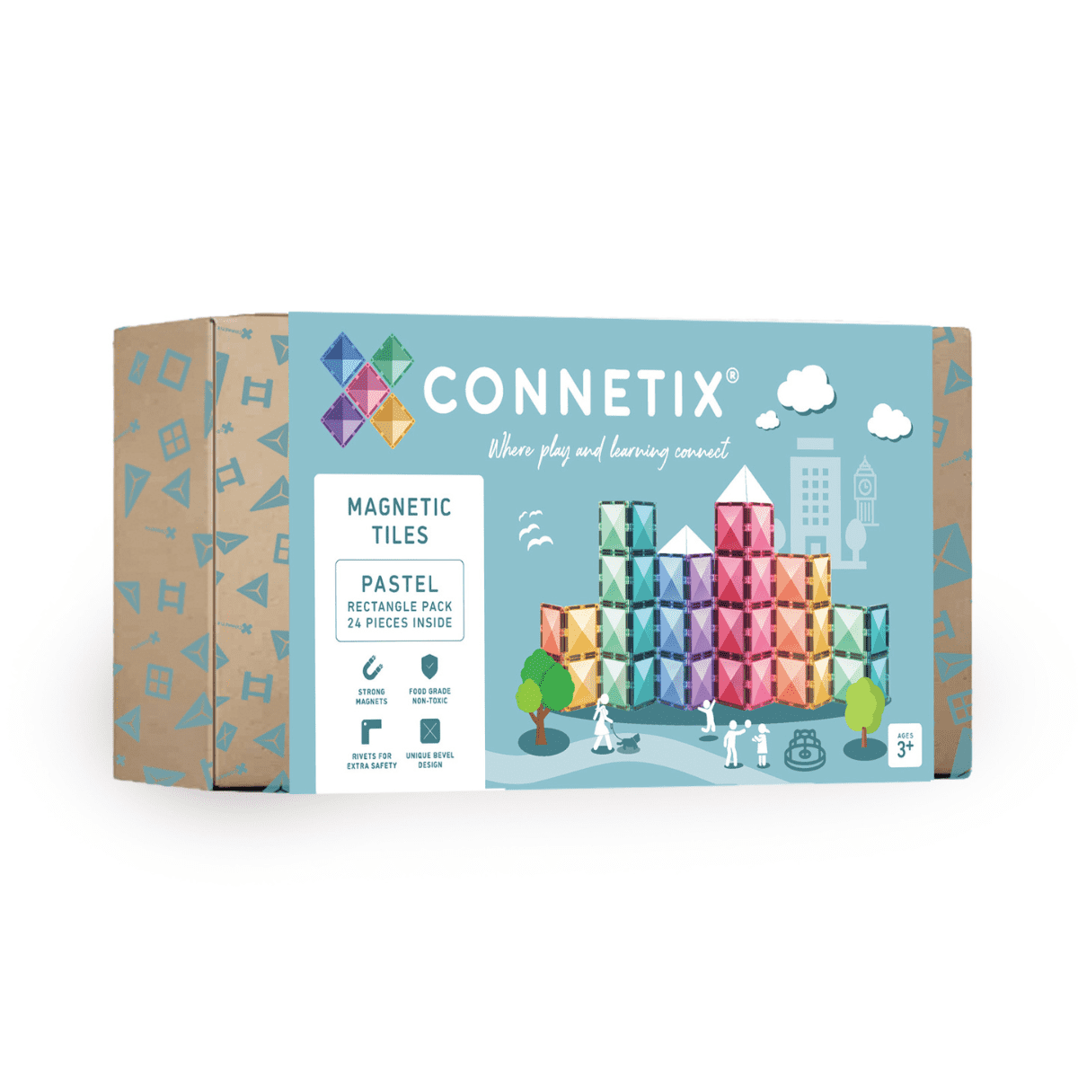 Connetix 24 Piece Pastel Rectangle Pack