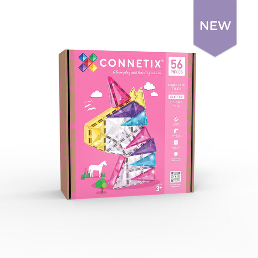 Connetix Tiles Glitter Unicorn Pack 56 Piece