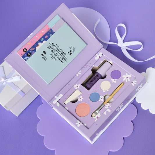 No Nasties Nancy Purple Natural Pressed Powder Kids Makeup Palette Kit