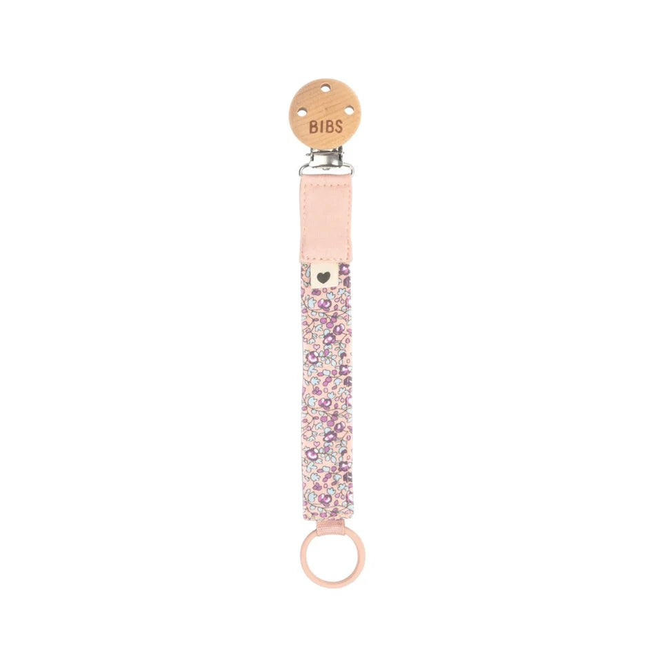 BIBS Liberty Pacifier Clip Eloise Blush