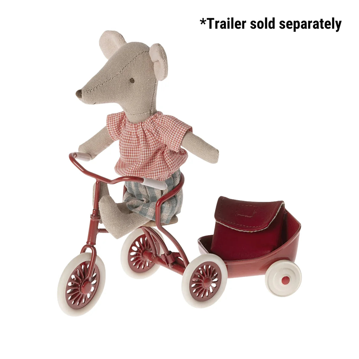 Maileg Abri a Tricycle Mouse red