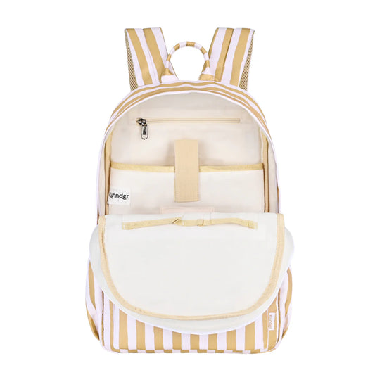 Kinnder Junior Kindy/School Backpack Mustard Stripe