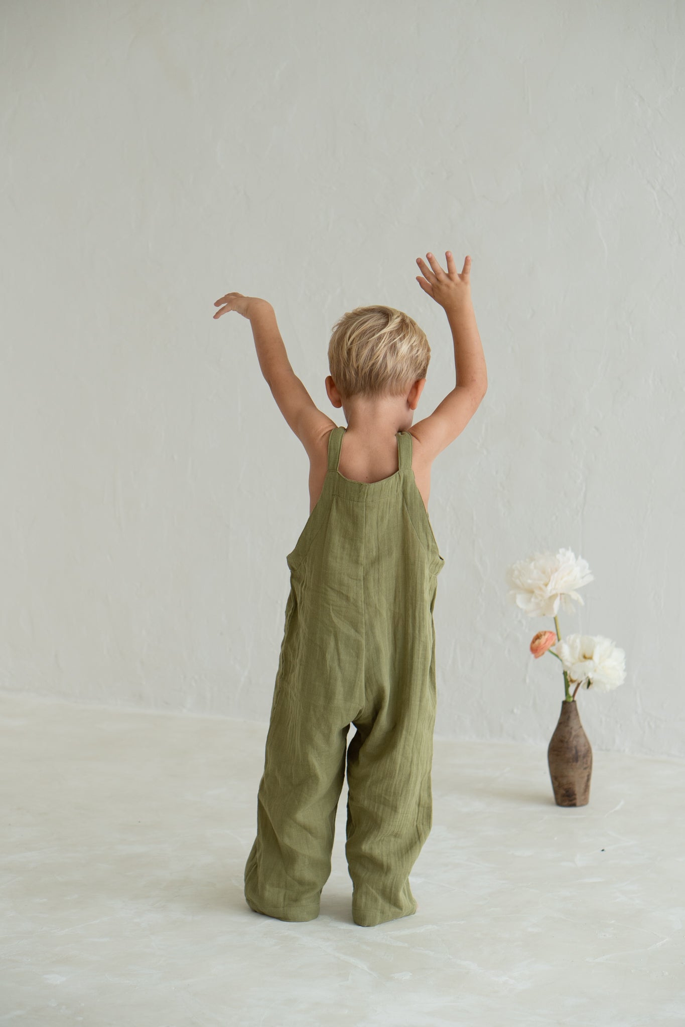 Illoura The Label Long Marlow Overalls Olive