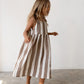 Illoura The Label Field Dress Cocoa Stripe
