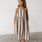 Illoura The Label Field Dress Cocoa Stripe