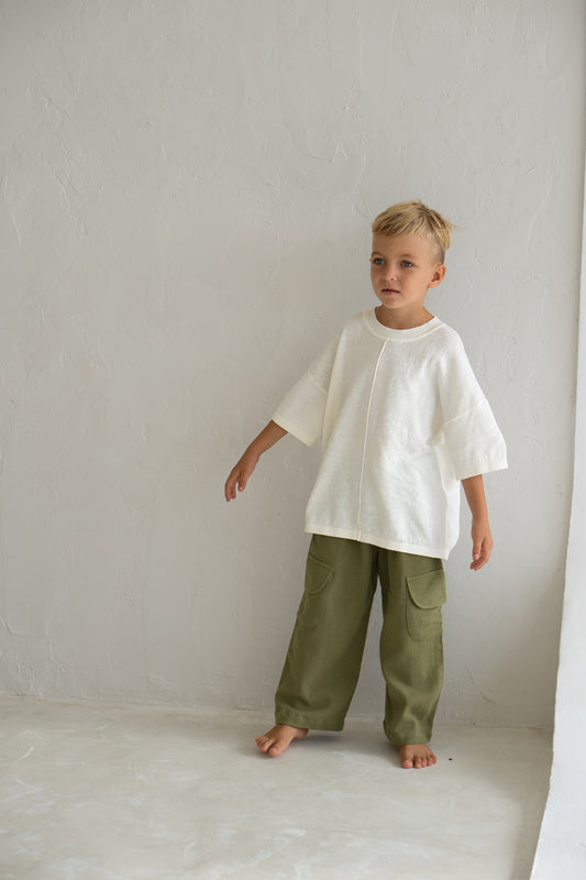 Illoura The Label Thin Knit Tee Off White