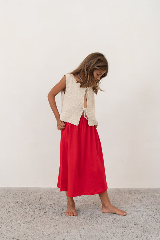 Illoura The Label Crochet Vest Ecru