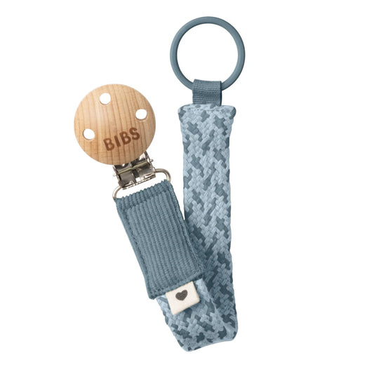 BIBS Pacifier Clip Petrol / Baby Blue