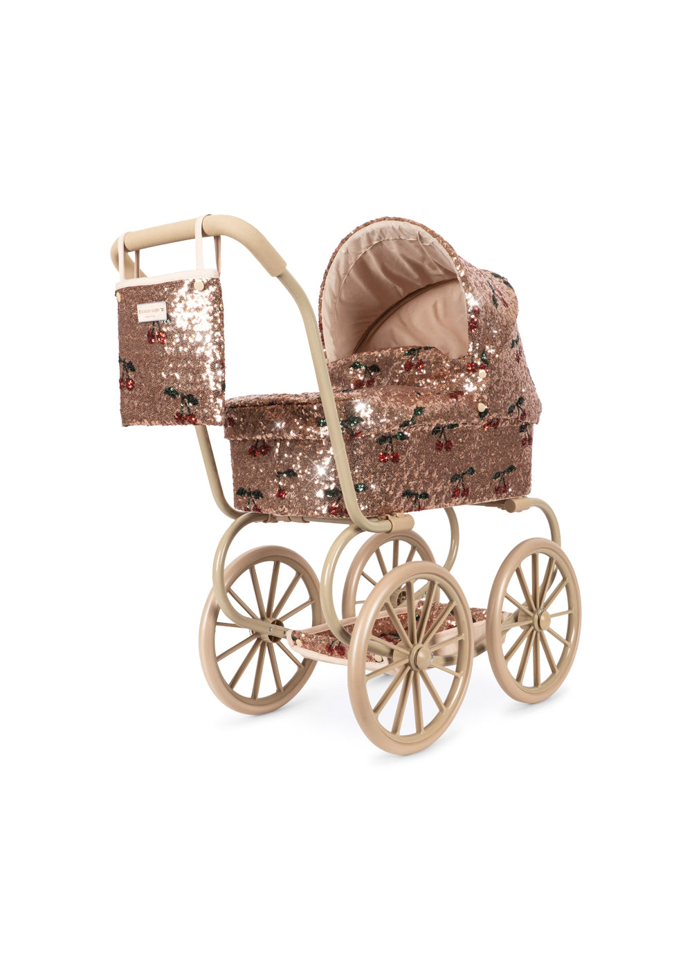 Konges Sløjd Sparkly Minnie Doll Pram Cherry Sequin