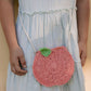 Acorn Peach Straw Bag