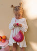 Acorn Pink Rainbow Straw Bag