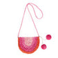 Acorn Pink Rainbow Straw Bag