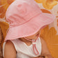 Acorn Pink Wide Brim Infant Hat
