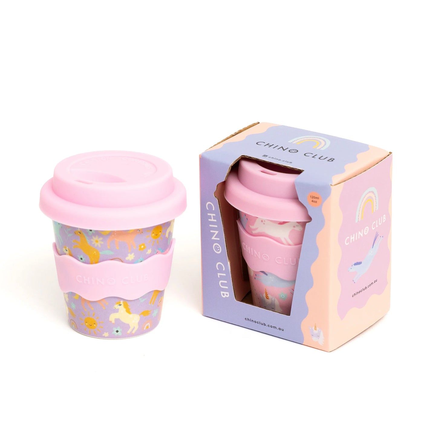 Chino Club Babychino Cup 4oz Purple Unicorn