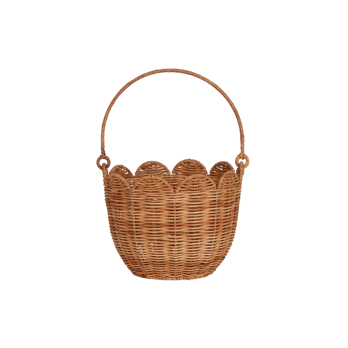 Olli Ella Rattan Tulip Carry Basket Natural