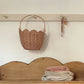 Olli Ella Rattan Tulip Carry Basket Seashell Pink