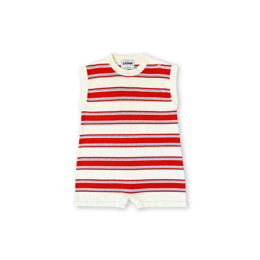 Grown Organic Island Stripe Playsuit Island Stripe