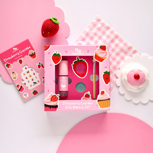No Nasties Strawberry Cupcake Kids Makeup Gift Set