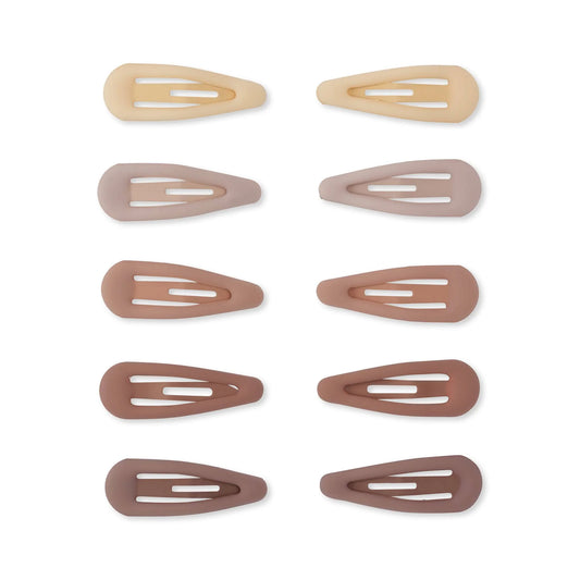 Konges Sløjd 10 Pack Mini Hair Clips Rosie Shades
