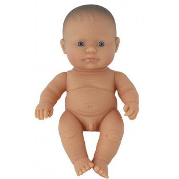 Miniland 21cm Baby Doll Caucasian Boy Undressed Unboxed
